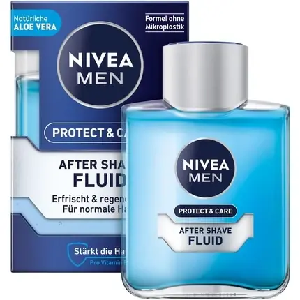 Noutate After Shave Fluid, Nivea, Protect & Care, albastru