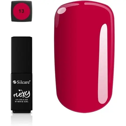 Disponibil imediat Gel Polish, Silcare, Flexy No 13, roșu