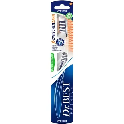 Periuță dinți, Dr.Best, X-Interdental, alb-portocaliu Ofertă limitată