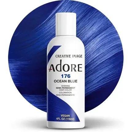 Vopsea păr, Adore, 176, albastru ocean 118ml Lichidare de stoc