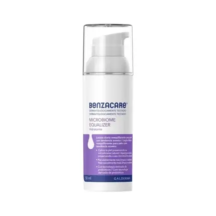Preferatul clienților Loțiune Față Benzacare Microbiome Equalizer, Alb-Violet