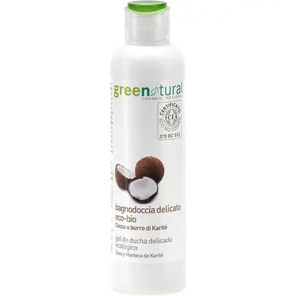 Premium Gel de duș, Greenatural, cocos și unt de shea, 250 ml
