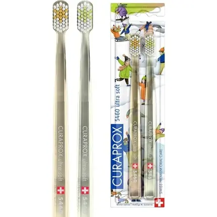 Reducere extra Periuță dinți Curaprox CS 5460, Duo, auriu/argintiu