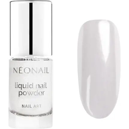 Noutate Ojă, Néonail, Liquid Powder, alb sidefat