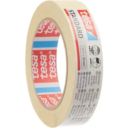 Nu rata Banda Adezivă Tesa, Standard, 50m x 25mm, crem