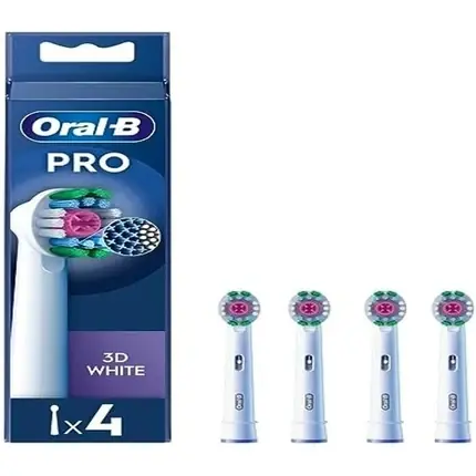 Reducere extra Capete periuță de dinți, Oral-B, Pro 3D White, set 4 bucăți
