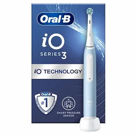 Periuță electrică Oral-B iO3, albastru gheață Plată sigură