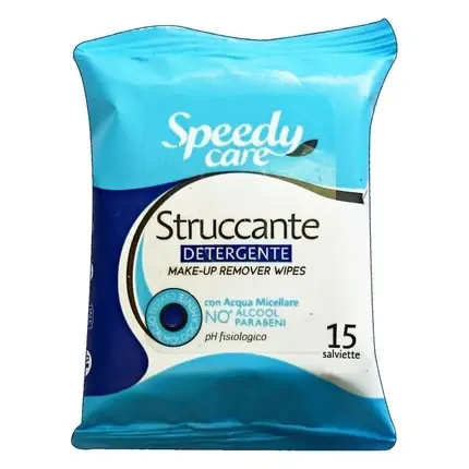 Șervețele demachiante Speedy Care, Struccante Detergente, pachet 15 bucăți, albastru Ofertă exclusivă