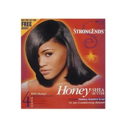 Discount Set Relaxant Par Strongends, Honey & Shea, Regular, pentru păr normal/sensibil, fără lye