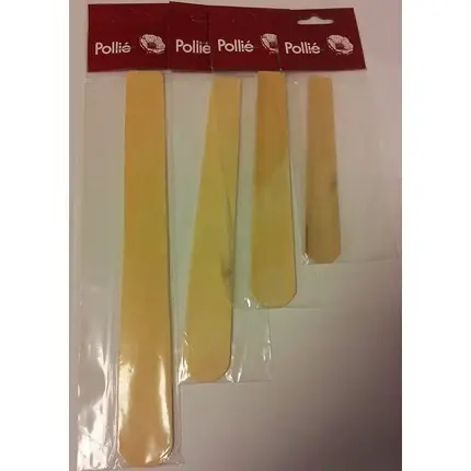 Set spatule depilare din lemn Pollié, S/M/L/XL, culoare galben deschis Livrare rapidă