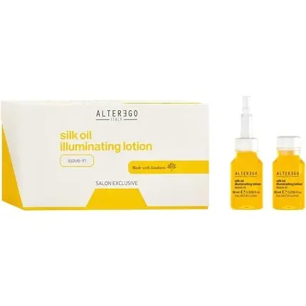Cel mai vândut Ser de păr, Alter Ego Silk Oil Illuminating Vials, 10ml, galben