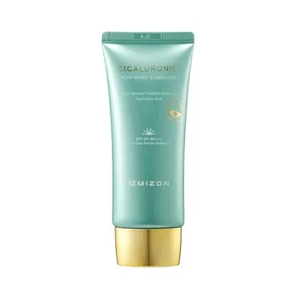 Cremă de protecție solară Mizon Cicaluronic Nonnano Sunblock SPF50+, Verde Preț promoțional