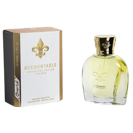 Eau de Toilette Ombretta Accountable Adventure Edition pentru bărbați, 100ml, transparent cu lichid galben Preț mic