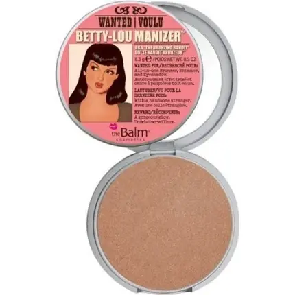 Plată securizată Bronzer TheBalm Betty-Lou Manizer, 8.5g, maro
