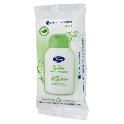 Salviettine Intime Fresh Wipes, Venus, pH 4.5, 12 buc, ambalaj portocaliu Ieftin