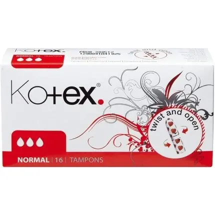 Tampon Kotex, Normal, alb/roșu Plată sigură