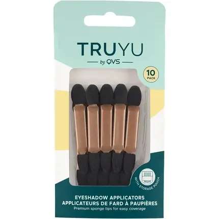 Promoție Aplicatoare fard ochi QVS, 10 buc, negru