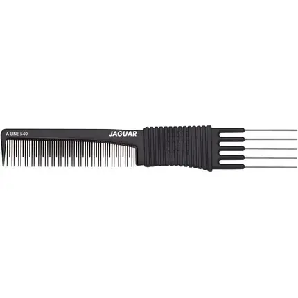 Pieptăn de coafat Jaguar A-Line 540 Fork, negru, lungime 19.05 cm Super ofertă