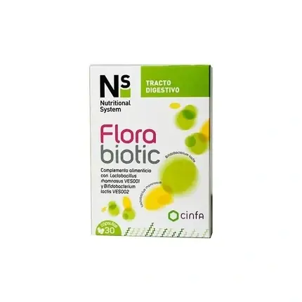 Complement Alimentar, Ns FloraBiotic, Tract Digestiv, 30 Capsule Nu rata