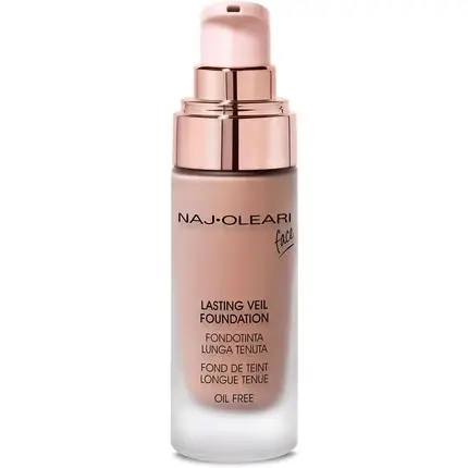 Fond de ten Naj Oleari Long Lasting Foundation 105 Rosy Biscuit, 30ml, cremă lichidă, ambalaj cu pompă Reducere specială