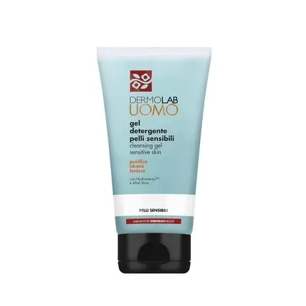 Ofertă de sezon Gel de curățare față Dermolab Uomo cu Aloe Vera pentru piele sensibilă, 150ml