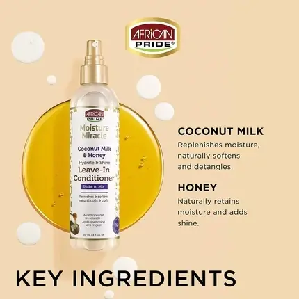 Cumpărături sigure Condiționator fără clătire African Pride Moisture Miracle Coconut Milk & Honey, 236ml