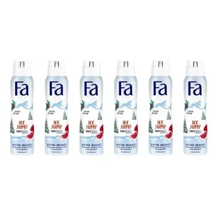 Noutate Fa Ice Jump Winter Splashes Deodorant Spray, 150ml, alb și albastru