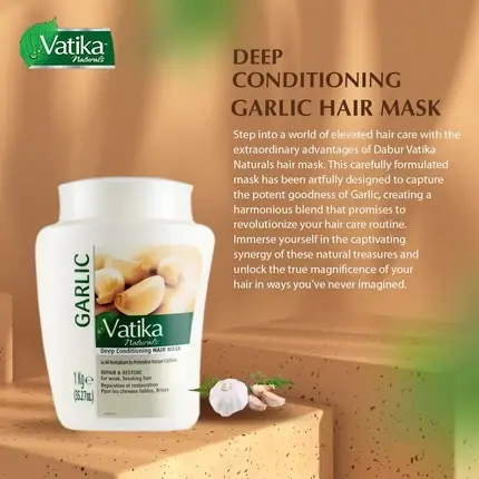 Disponibil imediat Masca de păr Dabur Vatika Naturals, soluție naturală pentru condiționare profundă, 1KG