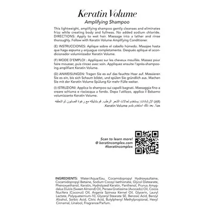 Șampon Keratin Complex Keratin Volume Amplifying, 13.5 fl oz Reducere specială