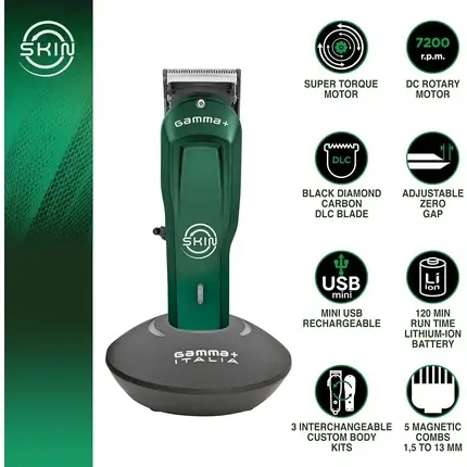 Cel mai vândut Gammapiu Skin Bulk Clipper, Verde, Negru, 45mm Zero-Gap
