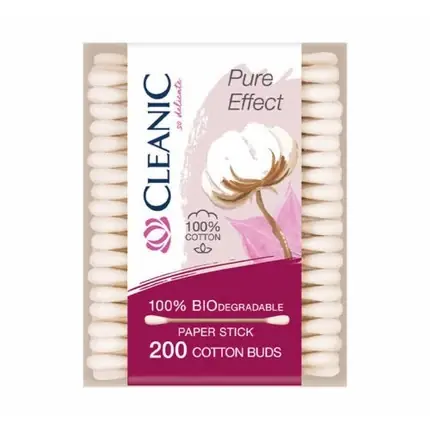 Ofertă de sezon Bastonașe de bumbac Cleanic Pure Effect, 200 bucăți