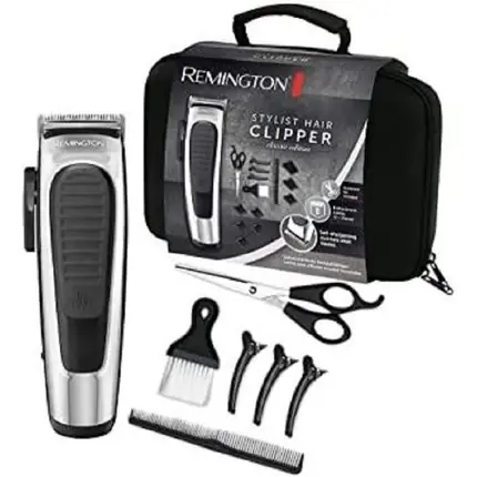 Mașină de tuns păr Remington Stylist Hair Clipper Classic Edition HC450, argintiu și negru Preț promoțional