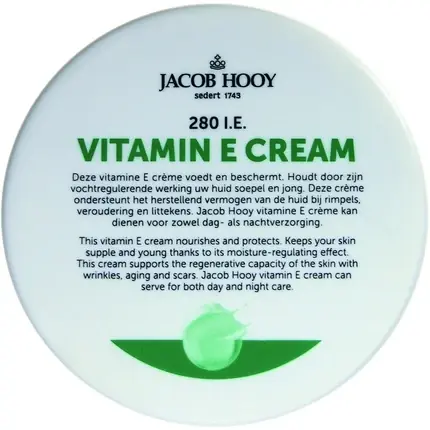 Crema de față Jacob Hooy cu Vitamina E, 280 I.E., ambalaj rotund Cumpără online