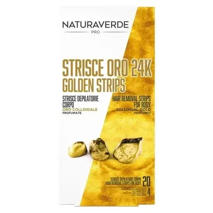 Naturaverde Body Depilatory Strips Gold 24k, Corp, 20 buc Preț redus