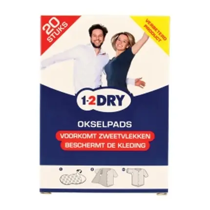 12 Dry Oxel Pads Large White, 1-2-Dry, antiperspirante pentru haine Reducere extra