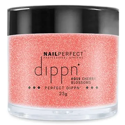 Lac unghii Nail Perfect Dipp‘n 019 Cherry Blossoms, roz cu sclipici, 25g Cumpărături sigure