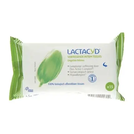 Preț promoțional Lactacyd Refreshing Tissues, Șervețele Intime, Verde, 15 bucăți