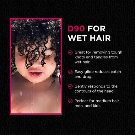 Perie De-detangling Denman D90 Mini Roz pentru Păr Umed și Uscat Discount