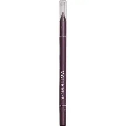 Creion contur ochi GOSH Matte Eyeliner 016 True Violet, negru intens cu ton violet Premium