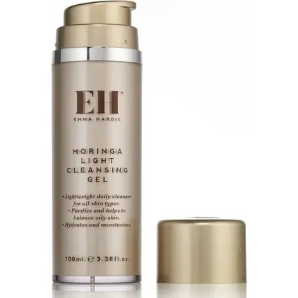 Gel de Curățare pentru Față, Emma Hardie Moringa Light Cleansing Gel, 100ml, Ambalaj Auriu Premium
