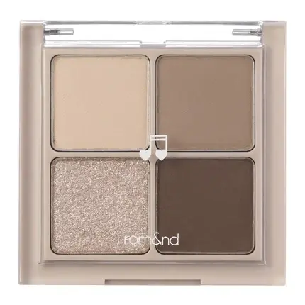 Reducere Paletă farduri Rom&Nd Better Than Eyes, 02 Dry Buckwheat Flower, 6 culori neutre