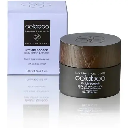 Pomadă de păr Oolaboo Straight Baobab Sleek Glittery 100ml Expediere rapidă