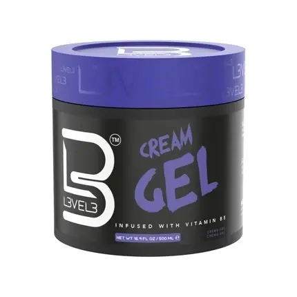 Ofertă specială L3 Level 3 Cream Hair Gel, 500 ml, culoare albastru, textură cremă