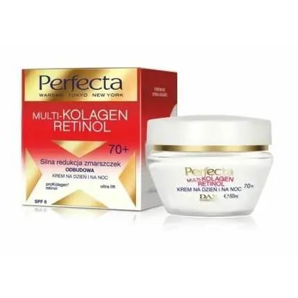 Crema de zi și noapte DAX Perfecta Multi Collagen Retinol 70+, alb, 50ml Cel mai bun preț