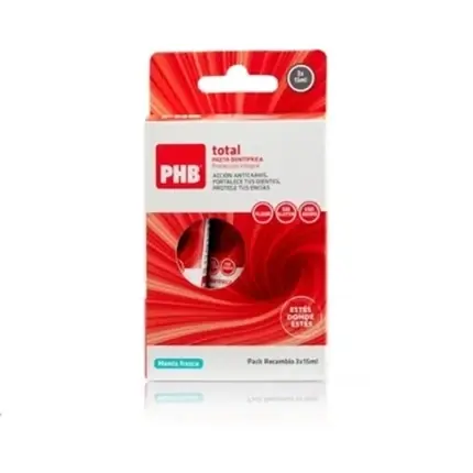 Pastă de dinți PHB Travel Pack, 15 ml, 3 bucăți, Mentă proaspătă Ofertă limitată