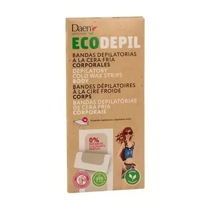 Daen Depil Body Bands, EcoDepil, 16 piese, bandă depilatorie la ceară rece pentru corp Reducere specială