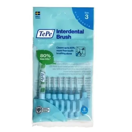 Perii Interdentale Tepe Original 0.6mm Albastru - Set de 8 Doar azi