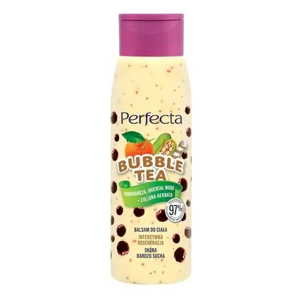 Perfecta Bubble Tea Balsam de corp regenerare intensă, portocală și lemn oriental, 300ml Plată securizată