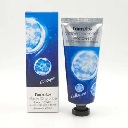 Disponibil imediat Crema de Mâini Farm Stay Visible Difference Collagen 100g, Hidratantă