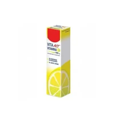Adăugare Dietetică, F&F, Vita Act Vitamin C 1000, 20 Tablete, Gust Lămâie Bestseller